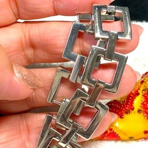 🎁🖤vintage silver plate bracelet-link style